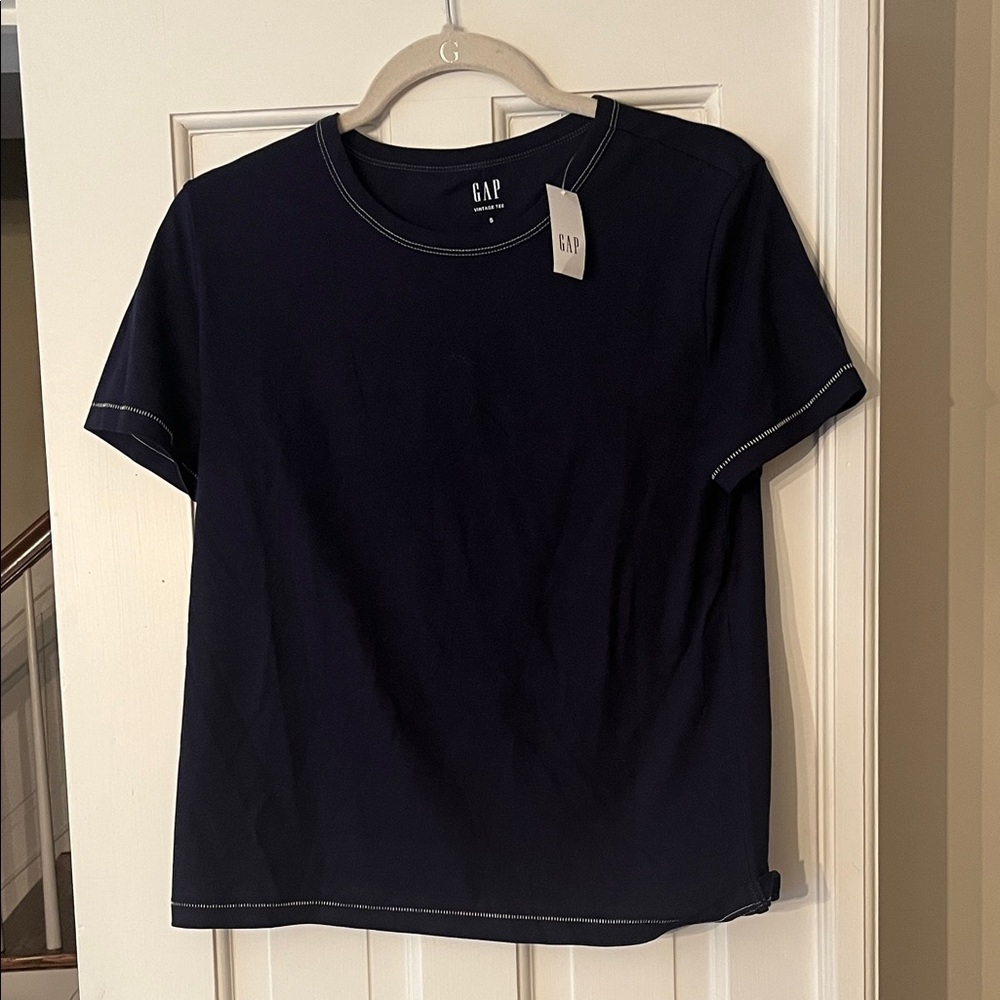 GAP Dark Blue Vintage Tee with Contrast Stitching NWT